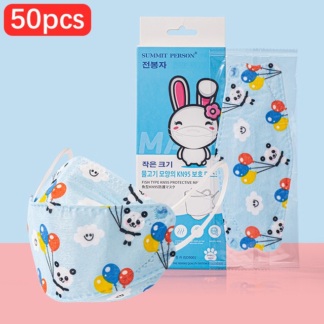 CE FFP2 Kids Face Mask KN95 Masks Dustproof 5 Layer Breathable FFP2 Mask Baby Boy Girls Protective Mask Kn95 Mascarillas