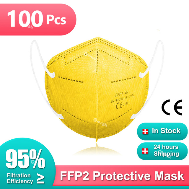 FFP2 Masks KN95 Mascarillas Homolokada 5 Layers ffp2fan CE Respiratory Mask FPP2 Protective Face Mask KN 95 Masque Adult