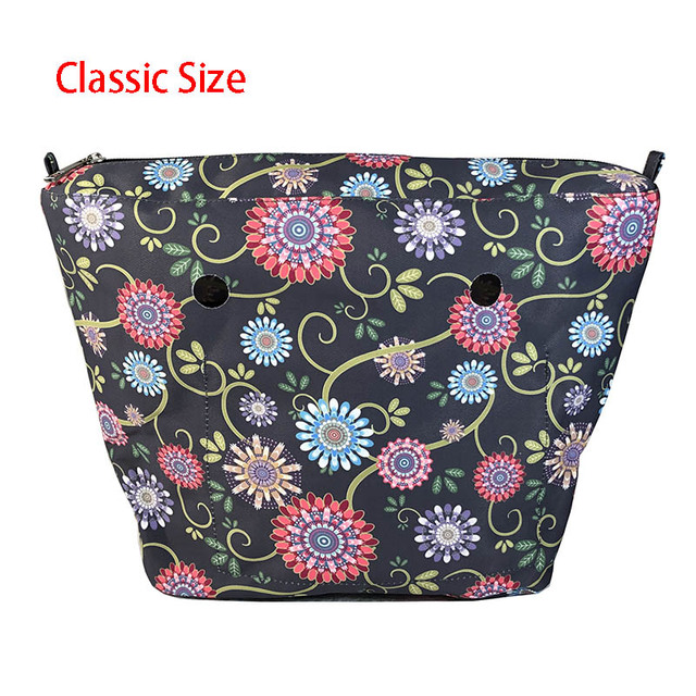 Floral trim waterproof inner insert, classic small inner pocket, handbags accessory