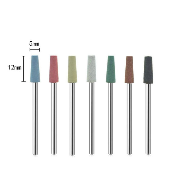 6pcs/set Rubber Silicon Nail Drill Grinding Cutter for Manicure Flexible Bit Polisher Machine Electric Nail File Art Tools