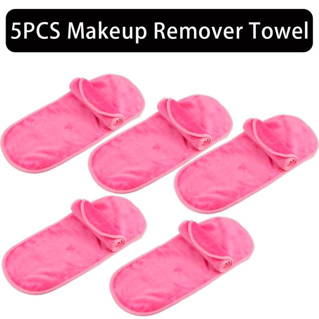 2/5/10pcs Makeup Remover Towel Microfiber Reusable Makeup Cloth Pads Women Face Facial Cleaning Towel Beauty Women Makeup Tools