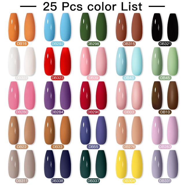 Mtssii 25/60pcs Color Gel Nail Polish Set Glitter Sequins Gel Soak Off UV Gel Semi Permanent Base and Top Coat Nail Art Gel Kits