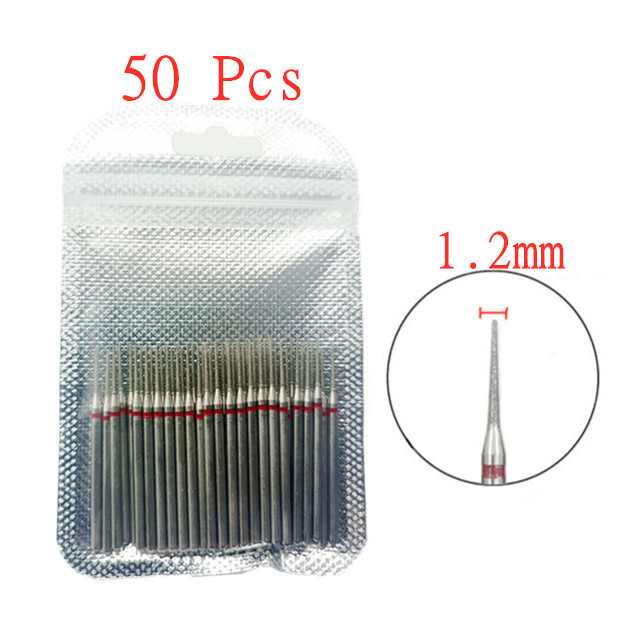 50pcs/set Nail Drill Bit Set Cutter Dental Diamond Grinding Polish Burs Dental Lab Polisher 2.35mm Shank Nail Tools