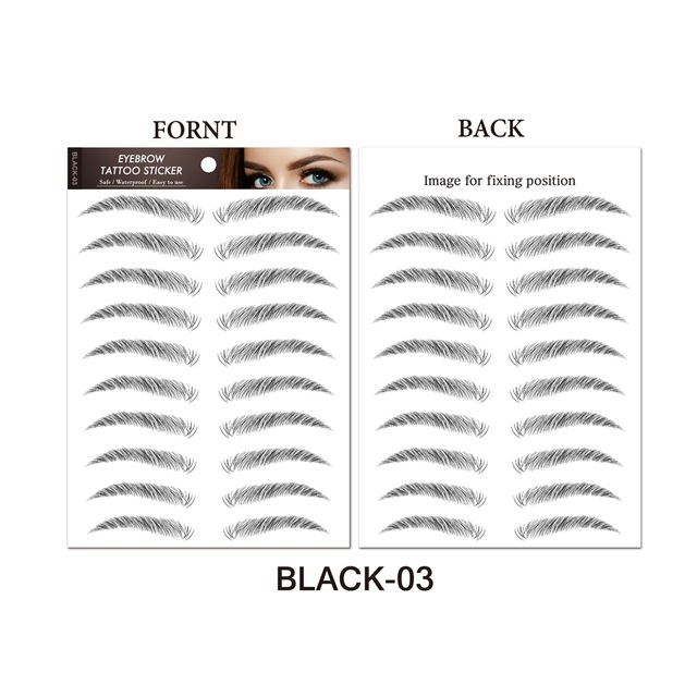 O.TW O.O 3D Simulation Eyebrow Stickers Waterproof Like Eyebrow Hair Makeup Easy to Wear Long Lasting Natural Eyebrows Tattoo Sticker