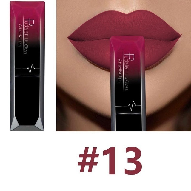 Hot Sales Waterproof Nude Matte Velvet Shiny Lip Gloss Lip Balm Sexy Lipstick Tint 21 Colors