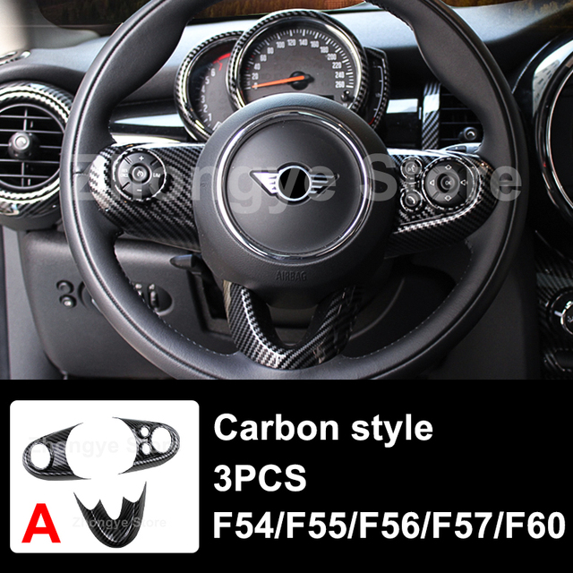 Modified Style Carbon Fiber Car Interior Stickers For Mini One Cooper S JCW Clubman F54 F55 F56 F57 F60 Countryman Accessories