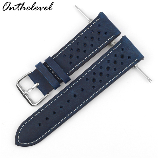 Onthelevel Leather Watch Strap 18mm 20mm 22mm 24mm Gray Color Watch Band Quick Release Watch Straps Replacement