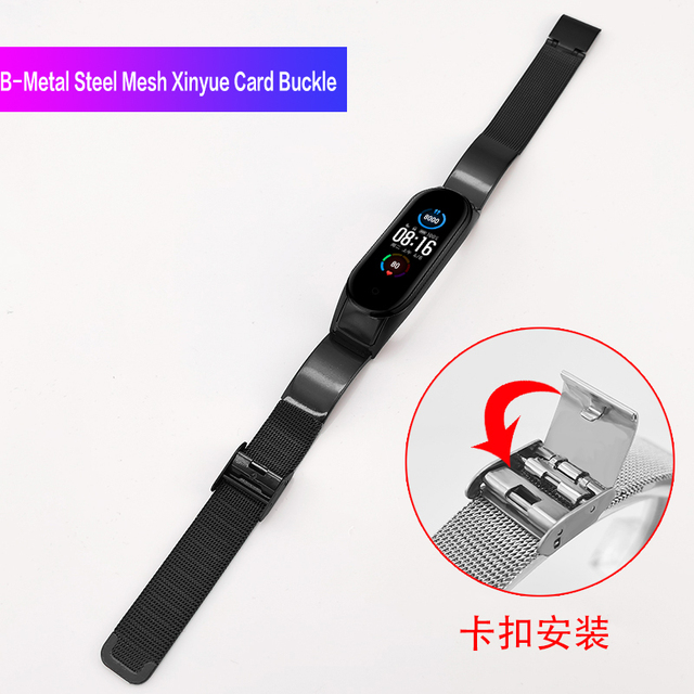 Metal Bracelet for Mi Band 2 3 4 5 6 NFC Stainless Steel Replacement Strap for Xiaomi Mi Band 5 Band4 Strap Miband 5 Accessories