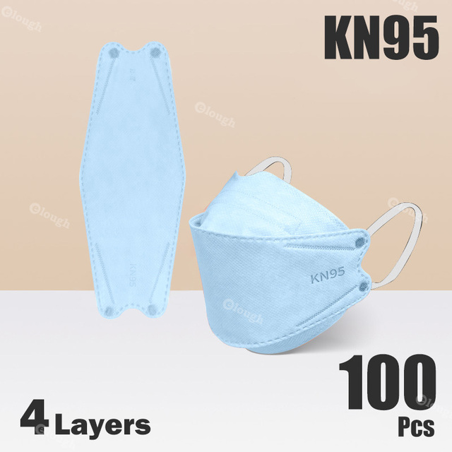 Fish Mask FFP2 4 Layer KN95 Face Masks FFP2 Mascarillas FPP2 Europe Approved ffp2fan Morandi Color Adult FFP Mask 2 10-100pcs