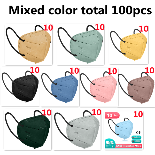 Morandi Mascarillas Masks KN95 Approved ffp2 Mask fpp2 Approved ffp2fan 5 Layers Black Respirator Face Mouth Masks KN95 Adults