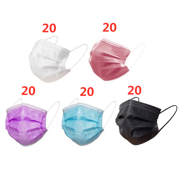 10-200pcs Disposable Kids Baby Masks Christmas Non-woven Face Mask 3 Layer Filter Ply Anti-dust Baby mascarillas quiurgicas