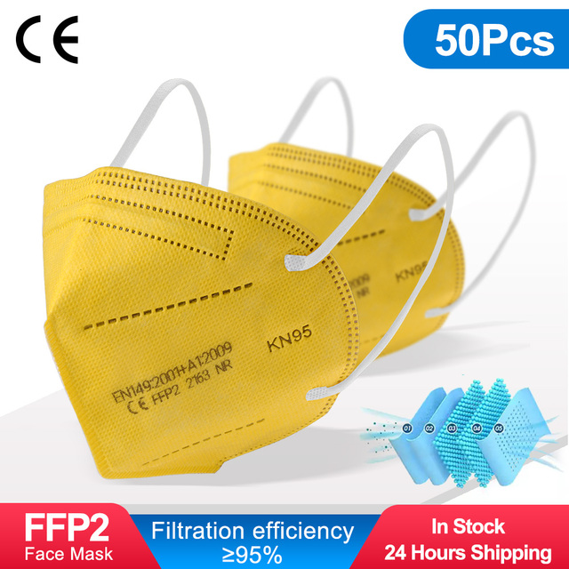 FFP2 قناع شهادة CE Mascarillas FPP2 Negras 5 طبقات ffp2fan 9 لون الكبار KN95 أقنعة FP2 Mondkapjes FFP 2