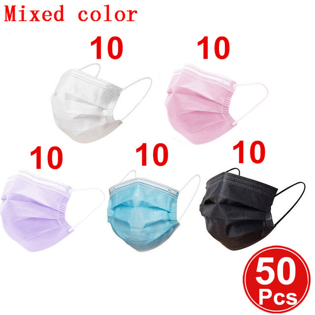 Disposable baby mask 3 layers colorful non woven baby masks for kids