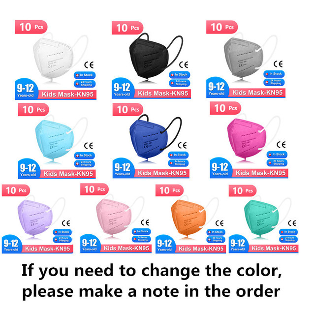 9-12 old CE ffp2 mask for kids mascarillas fpp2 niños 5 layers kids KN95 masks boys girls face mask ffp2fan Masque Enfant