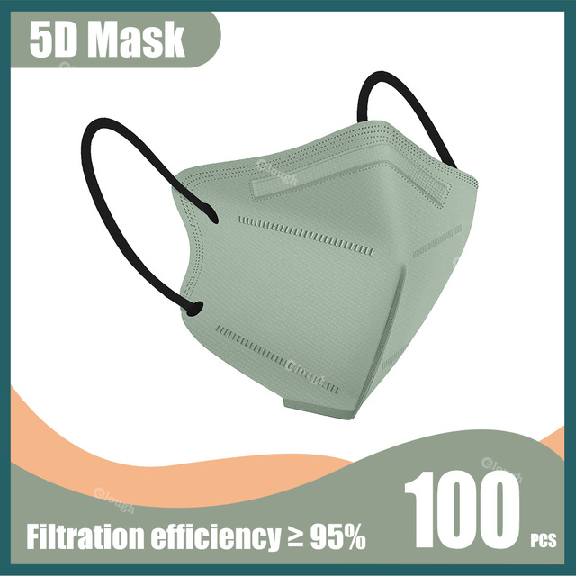 5D قناع وجه واقي KN95 Mascarillas FPP2 5 طبقات FFP2 Mascarillas الالوان FFP2mask الكبار تنفس KN 95 Mascherina FFPP2