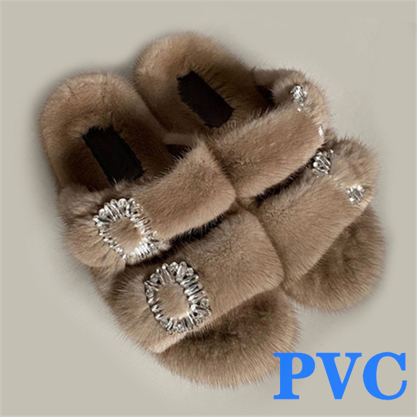 100% Genuine Mink Fur European Luxury Slippers Winter Indoor Slippers Women Slippers Women Slippers