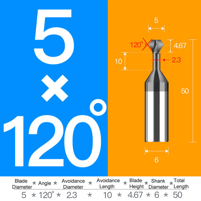 Tungsten carbide steel chamfering cutter 60 120 90 degree up and down double-sided machining coated milling cutter chamfering tools