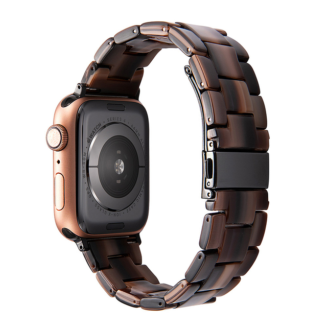 resin watches for apple watch 7 6 5 band 44mm iwatch 42mm series 4 3 2 wrist strap accessories loop 40mm replacement bracelet