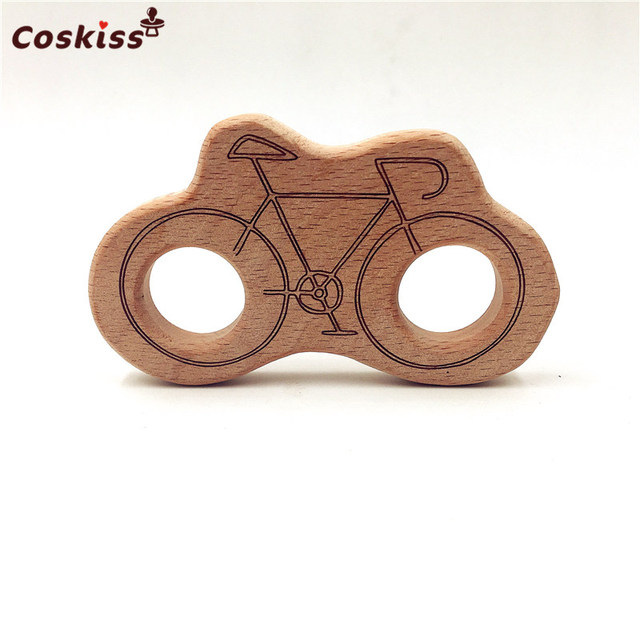 Lovely Cartoon Wood Teether 10pcs Pure Natural Animal Shaped Baby Teething Nursing Wood Teether Baby Girl DIY Pendant Toys