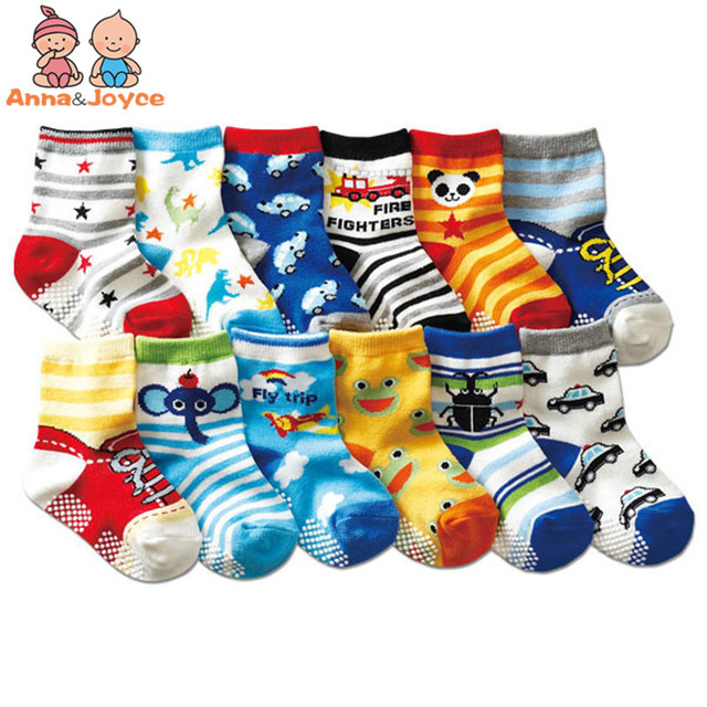 12 pairs/lot early childhood socks cotton floor socks boy gril baby short socks non-slip 1-5 years