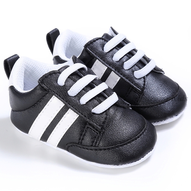 Soft Sole Leather Striped Boy Shoes Baby Girl Shoes Children Sport Running Shoes Newborn Baby First Walkers Toddler Kids Sneaker