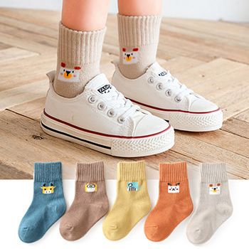 5pairs/lot Baby Boys Girls Socks Fashion Cartoon Animal Pattern Cotton Kids Socks 1-12 Years New Spring Autumn Socks for Boy