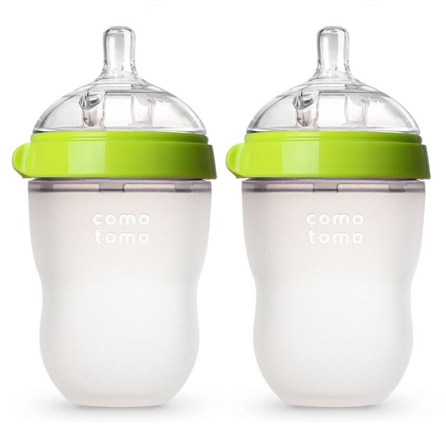 Green/Pink Silicone Baby Bottle 5oz and 8oz Baby Bottles 2 Pack BPA Free Feeding Bottle Babies Kids Drink Milk mamadeiras