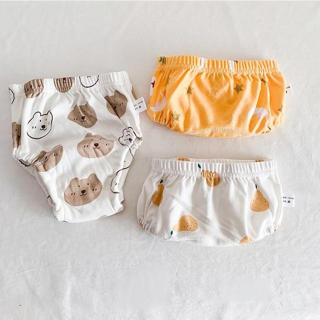 3pcs/lot Baby Training Pants 6 Layers Waterproof Reusable Cotton Infant Boy Pants Underwear Cloth Girls Diaper Diaper Panties