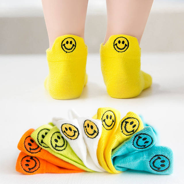 Soft Cotton Breathable Mesh Kids Socks Summer Short Tubes Baby Girls Socks New Born Boy Happy Socks Infant Clothes 5 Pairs