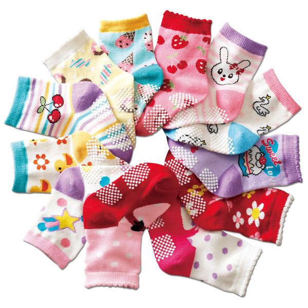 12 pairs/lot baby boys girls sock baby non-slip socks kids socks suit for 1-5 years