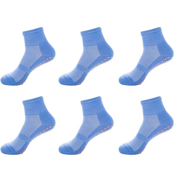 6 pairs/lot anti slip socks kids adults non slip sticky grip floor socks toddler child adult anti slip men and women trampoline sock