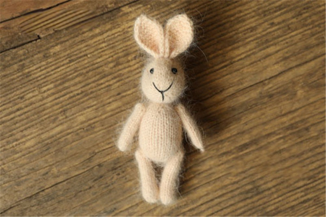 Newborn Photography Props Handmade Knitted Dolls Rabbit Bear Baby Photography Studio Accessories