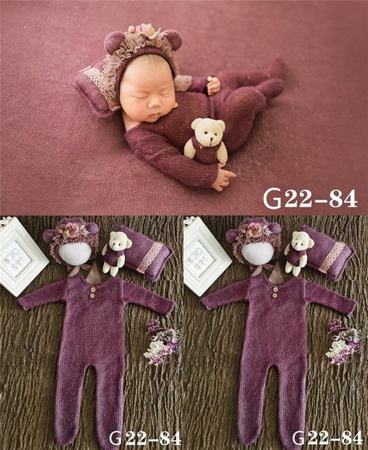 Newborn Photography Accessories, 0-1 Month, Boy and Girl Hat, Bodysuit, Photo Studio Outfits