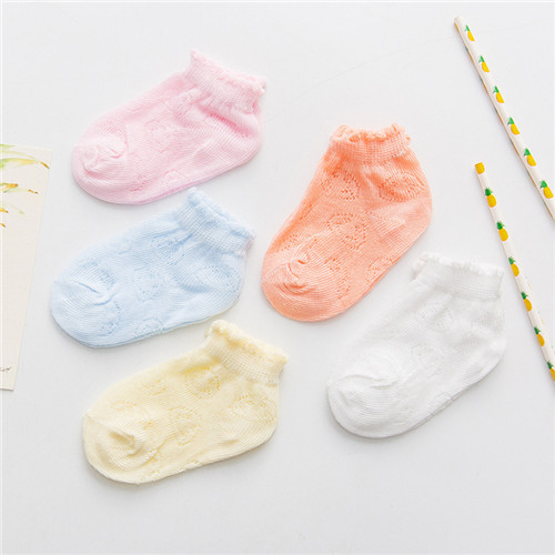 5pairs/pack Newborn Baby Socks Summer Thin Mesh Baby Socks for Girls Cotton Infant Baby Boy Socks Casual Sports Style 2020 New