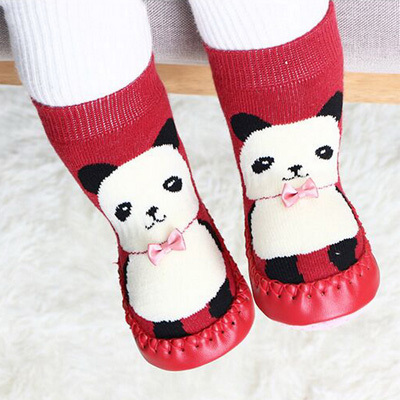 baby indoor sock shoes newborn baby socks winter thick terry cotton baby girl sock with rubber soles infant animal funny sock