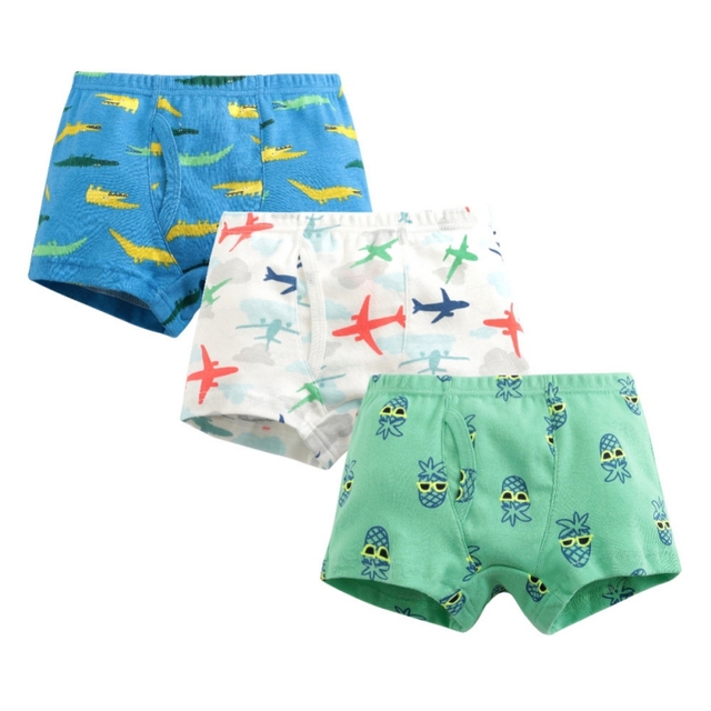 3pcs/set Cartoon Dinosaur Cotton Boys Boxer Underpants Children Panties Warm Cartoon Underwear Kids Panty Shorts 3-10 Years