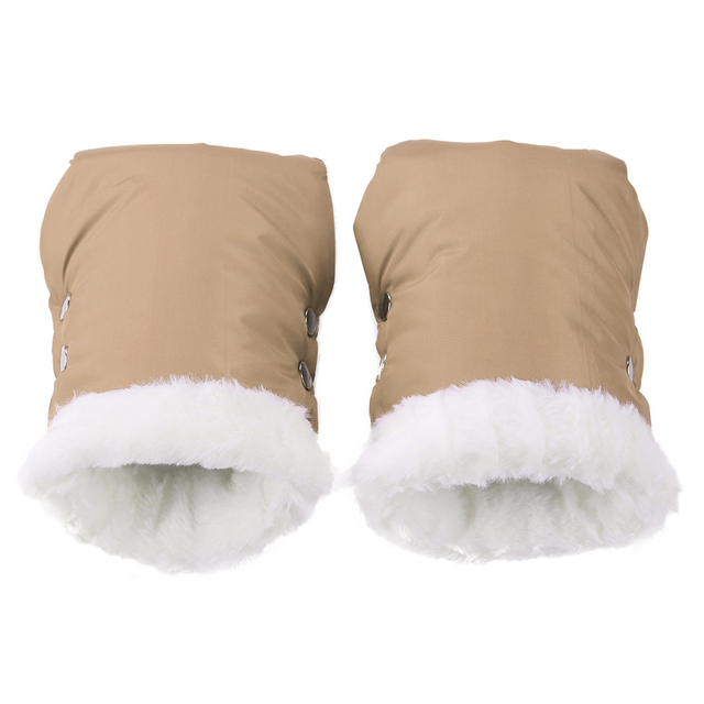 1 Pair Winter Warm Stroller Gloves Waterproof Windproof Baby Stroller Pram Fleece Hand Muff Gloves Pushchair Pram Stroller Accessories