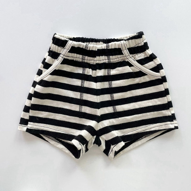 2022 Spring New Dot Print Baby Girl Shorts Kids Summer Casual Pants Children's Clothing Boys Striped Shorts Baby Short Pants