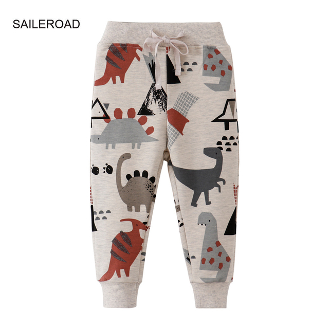 Sailroad 2-7 years 2022 New Spring Dinosaurs pants for boy kids boys pants pants casual sweatertrousers warm sports pants