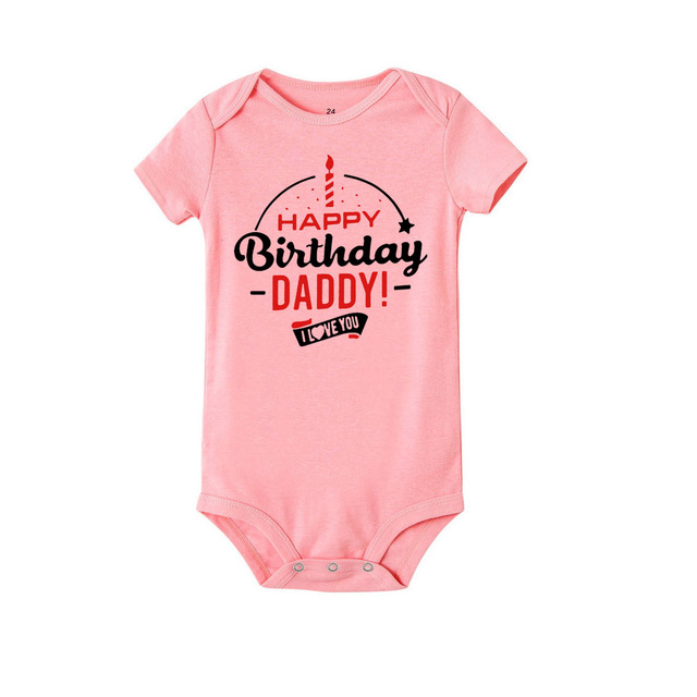 2021 Funny Happy Father's Day Mother Grandma Grandpa Baby Bodysuit Newborn Boys Girls Summer Short Sleeve Casual Wear