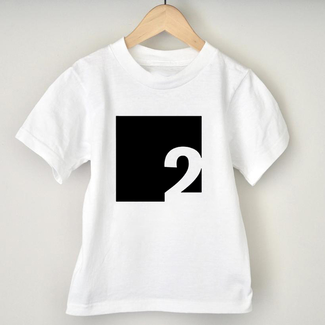 First To Nine Birthday Shirt 1st Bday Tee Children Birthday Celebration Shirt Boys Girls Summer Short Sleeve Clothes Clothes