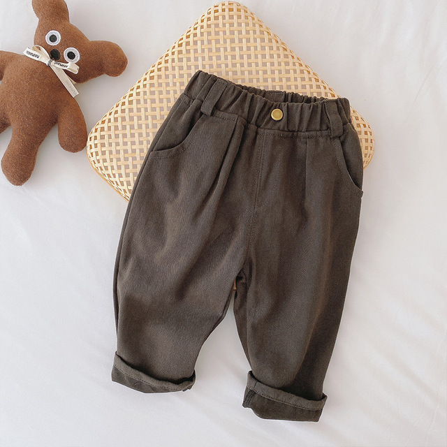 Infant casual pants spring and autumn children's pants solid color fashion baby boys pants korean baby clothes kids pants