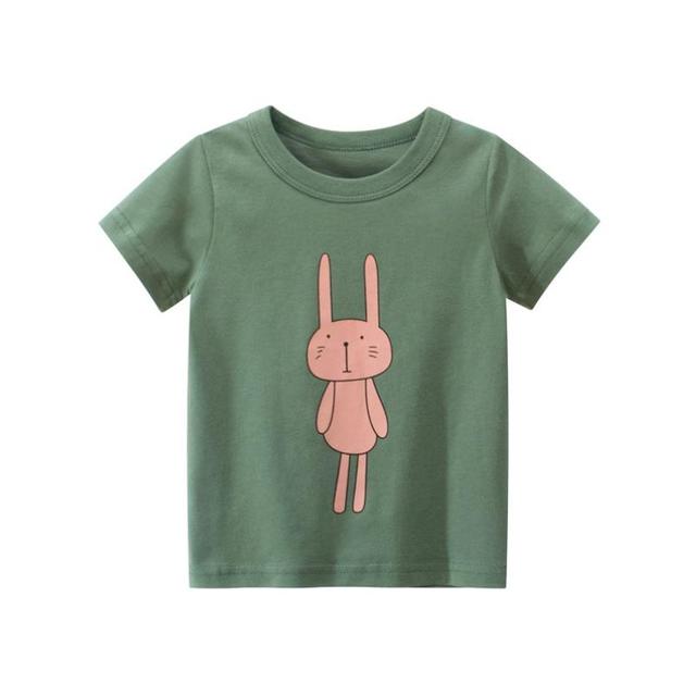 summer new shirt for boys girls boys cotton t-shirts tee baby short sleeve tshirt cartoon animal tops funny print children clothes