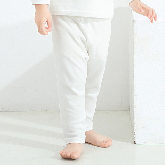 Baby cotton clothes, long-sleeved shirt and white pants, simple, spring and autumn new collection