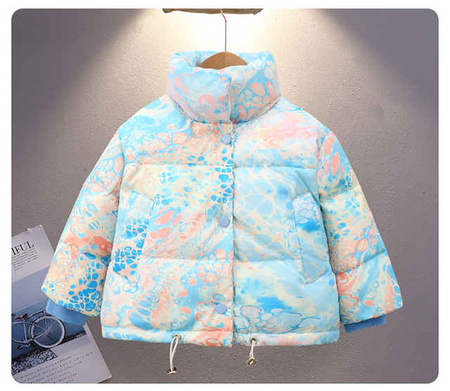 Autumn Winter Children Down Jackets For Baby Boys Girls Solid Thick Warm Fleece Kids Blouse Coats Outerwear