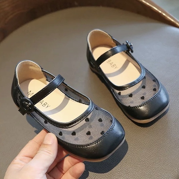 2022 Fashion T-tied Girls Designer Shoes Princess Laces Kids Dress Shoes Classic Black Beige School Shoes For Girls