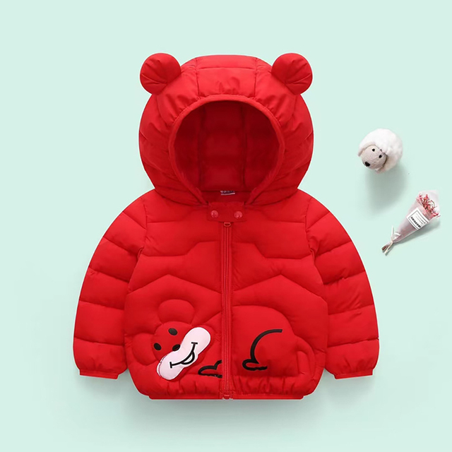 Boys Girls Hooded Down Jackets For Kids Autumn Coats Baby Boy Cartoon Warm Jacket Toddler Girl Zipper Jacket Ski Outerwear