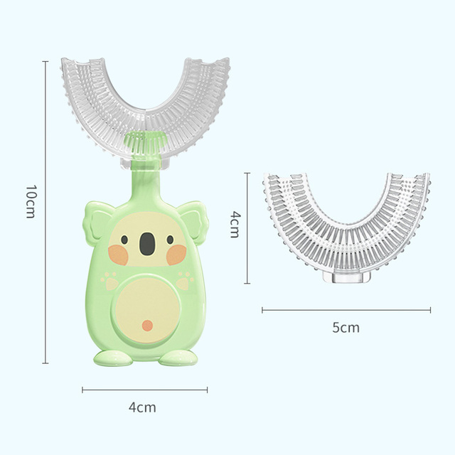 New Hot Children Smart 360 Degree U-Shape Manual Toothbrush Cartoon Pattern Kids Toothbrush 2-12Y With Soft Silicone Head