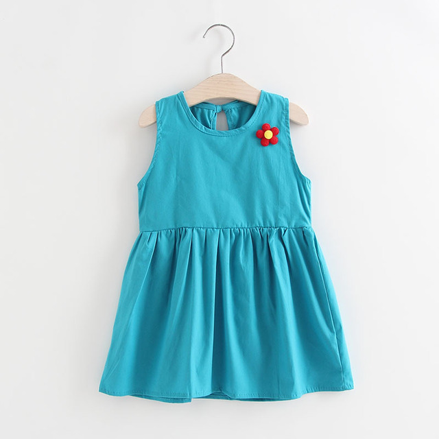 2022 Summer Kids Sleeveless Dresses for Little Girls Dress for Wedding Party Baby Girl Casual Clothes Children Princess Vestidos