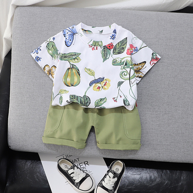 New summer baby clothes suit children boys girls fashion cotton T-shirt shorts 2pcs/sets baby casual outfit kids tracksuits